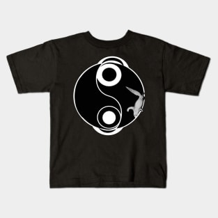 Eternity otter swimming through a ying yang see of time Kids T-Shirt